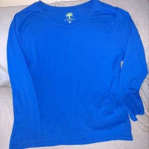 Healing hands nursing long sleeve t-shirt size 3x - blue